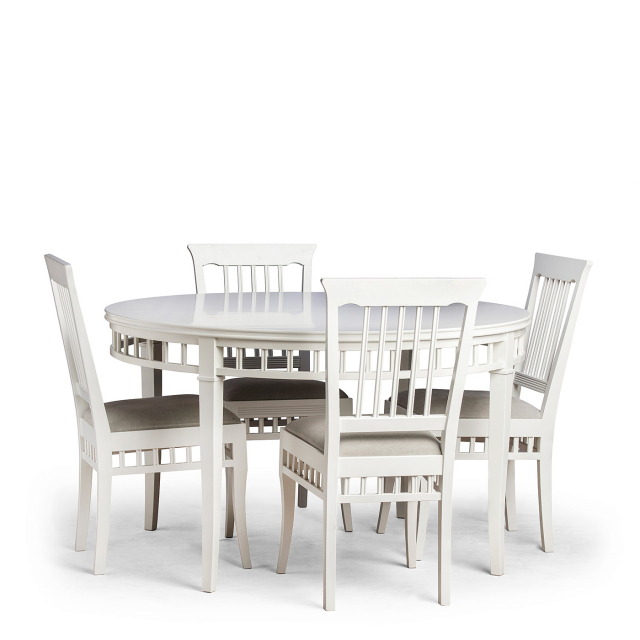 MATGRUPP ELIN VIT 4 STOLAR CARLSHAGA