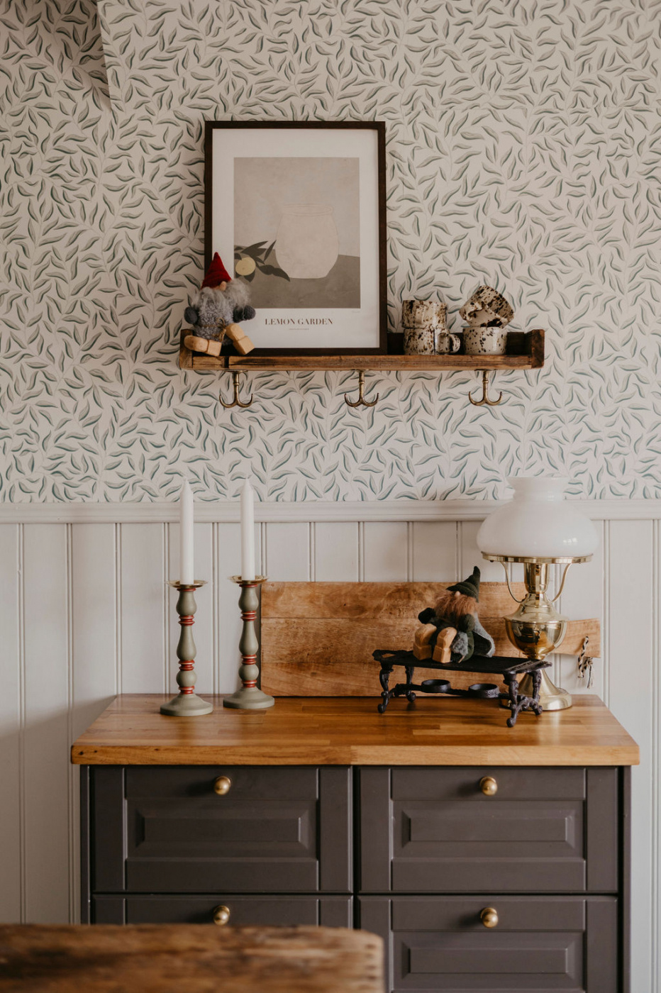 Ljusstake Lovisa grön/röd