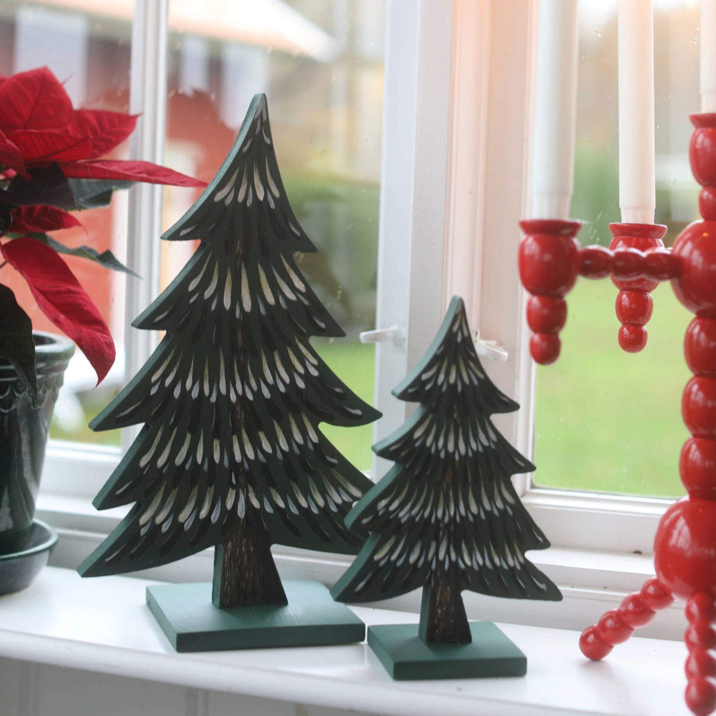 Gammaldags julgran dekor stor