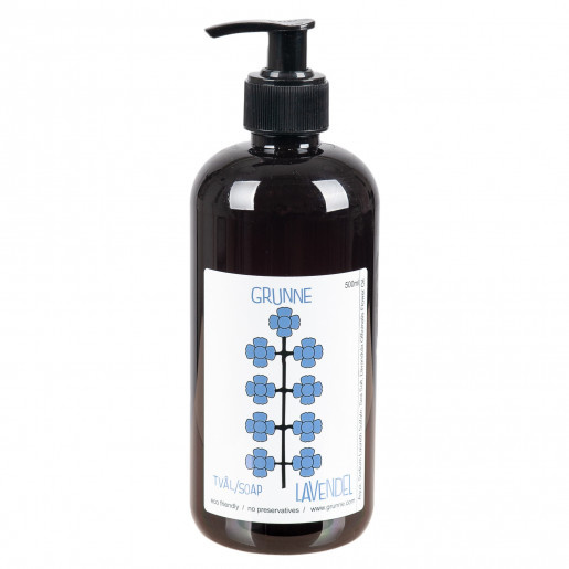 Flytande lavendeltvål i flaska med naturliga ingredienser 
