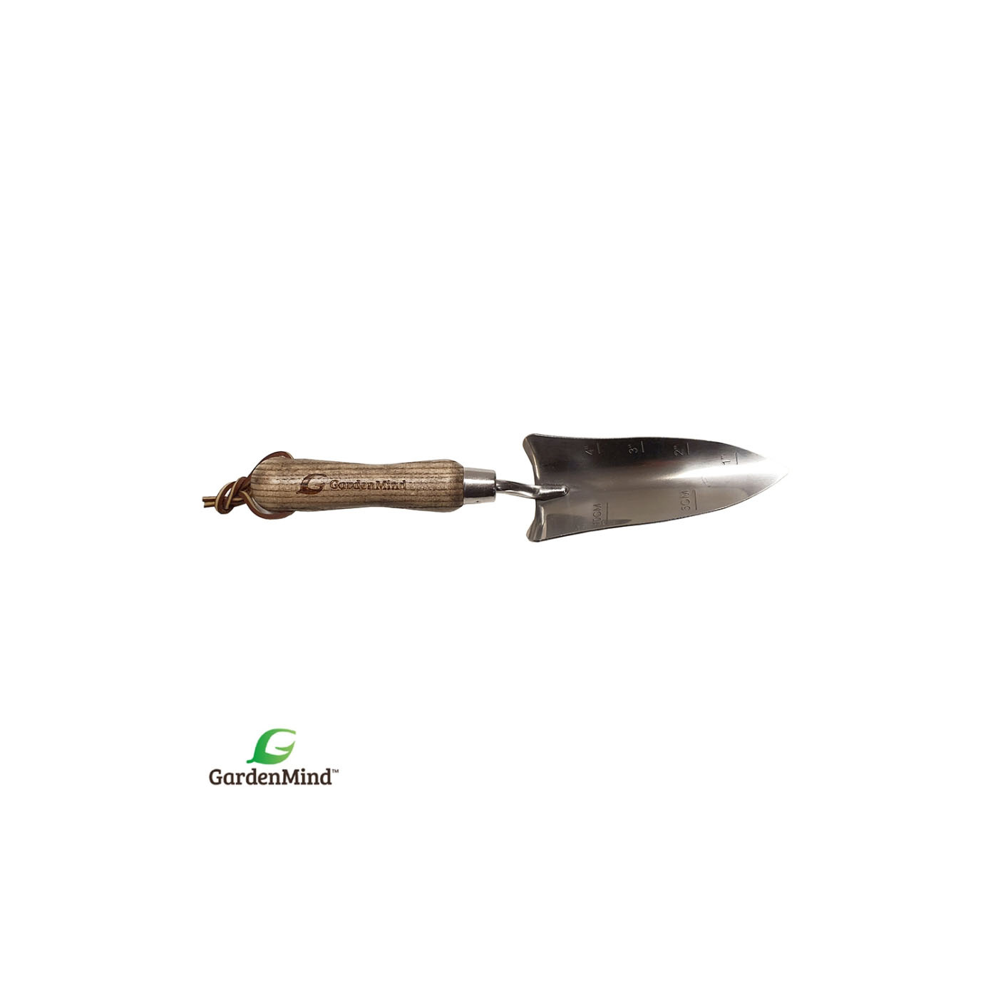 GardenMind handspade med mörkbetsat trähandtag och rostfritt stålblad 